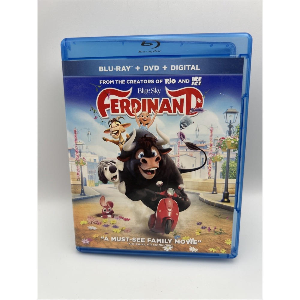 Ferdinand The Bull Blu-ray + DVD Cartoon John Cena Funny Book Misfit Team 2017